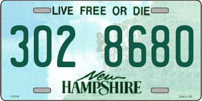 NH license plate 3028680