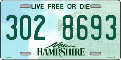 NH license plate 3028693