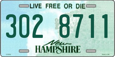 NH license plate 3028711