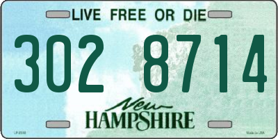 NH license plate 3028714