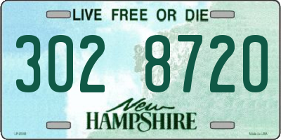 NH license plate 3028720