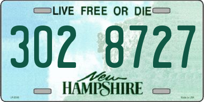 NH license plate 3028727