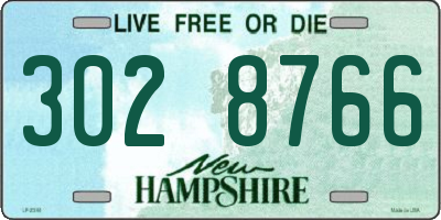 NH license plate 3028766