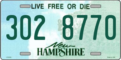 NH license plate 3028770