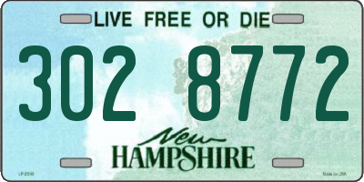 NH license plate 3028772