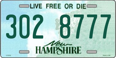 NH license plate 3028777