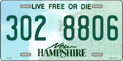 NH license plate 3028806