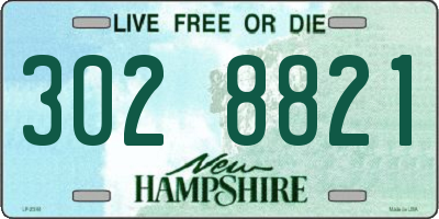 NH license plate 3028821