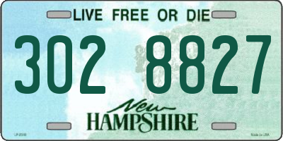 NH license plate 3028827