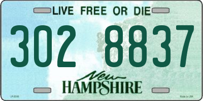 NH license plate 3028837