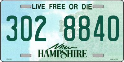 NH license plate 3028840