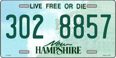 NH license plate 3028857