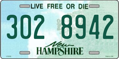 NH license plate 3028942