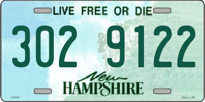 NH license plate 3029122