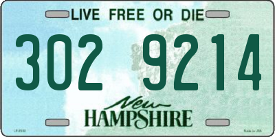 NH license plate 3029214