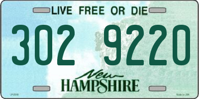 NH license plate 3029220
