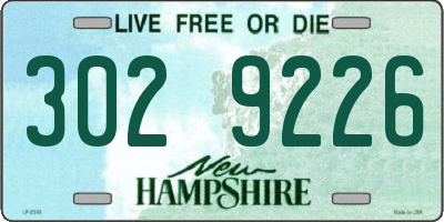NH license plate 3029226