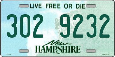 NH license plate 3029232