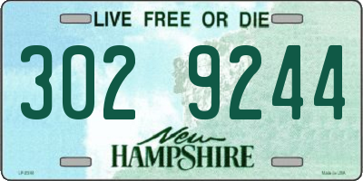 NH license plate 3029244