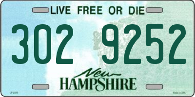 NH license plate 3029252