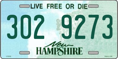 NH license plate 3029273
