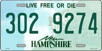 NH license plate 3029274