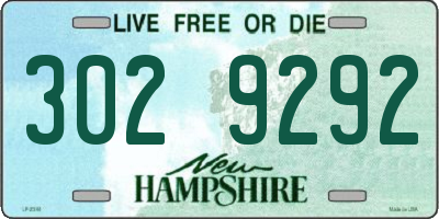 NH license plate 3029292