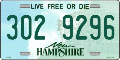 NH license plate 3029296