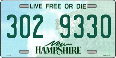 NH license plate 3029330