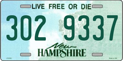 NH license plate 3029337
