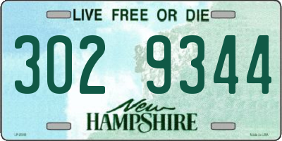 NH license plate 3029344
