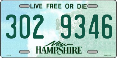 NH license plate 3029346