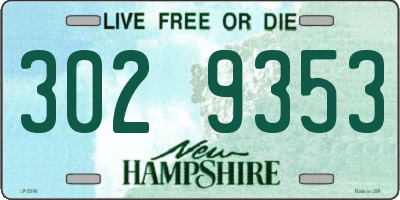 NH license plate 3029353