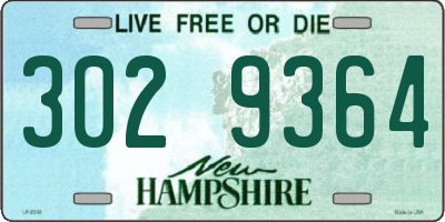 NH license plate 3029364