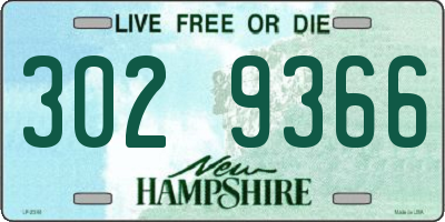 NH license plate 3029366