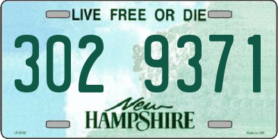 NH license plate 3029371