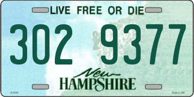 NH license plate 3029377