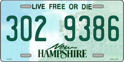 NH license plate 3029386