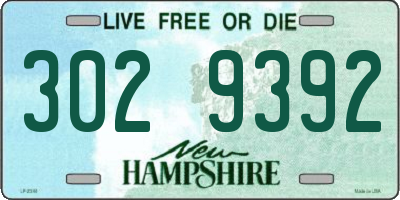 NH license plate 3029392
