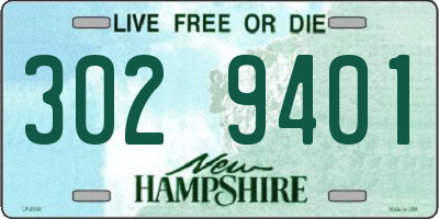 NH license plate 3029401