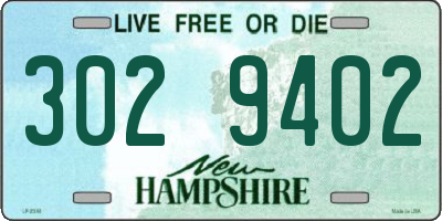 NH license plate 3029402
