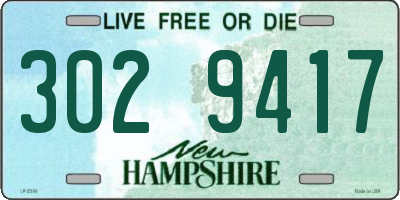 NH license plate 3029417