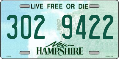 NH license plate 3029422