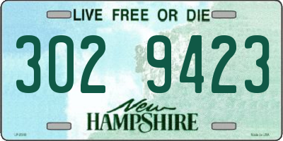 NH license plate 3029423