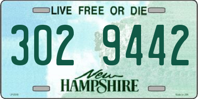 NH license plate 3029442