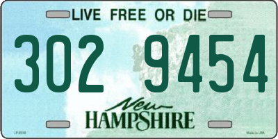 NH license plate 3029454