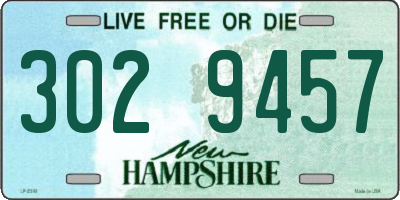 NH license plate 3029457