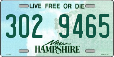 NH license plate 3029465