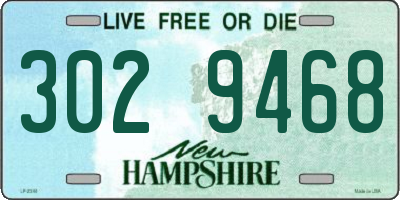 NH license plate 3029468
