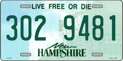 NH license plate 3029481